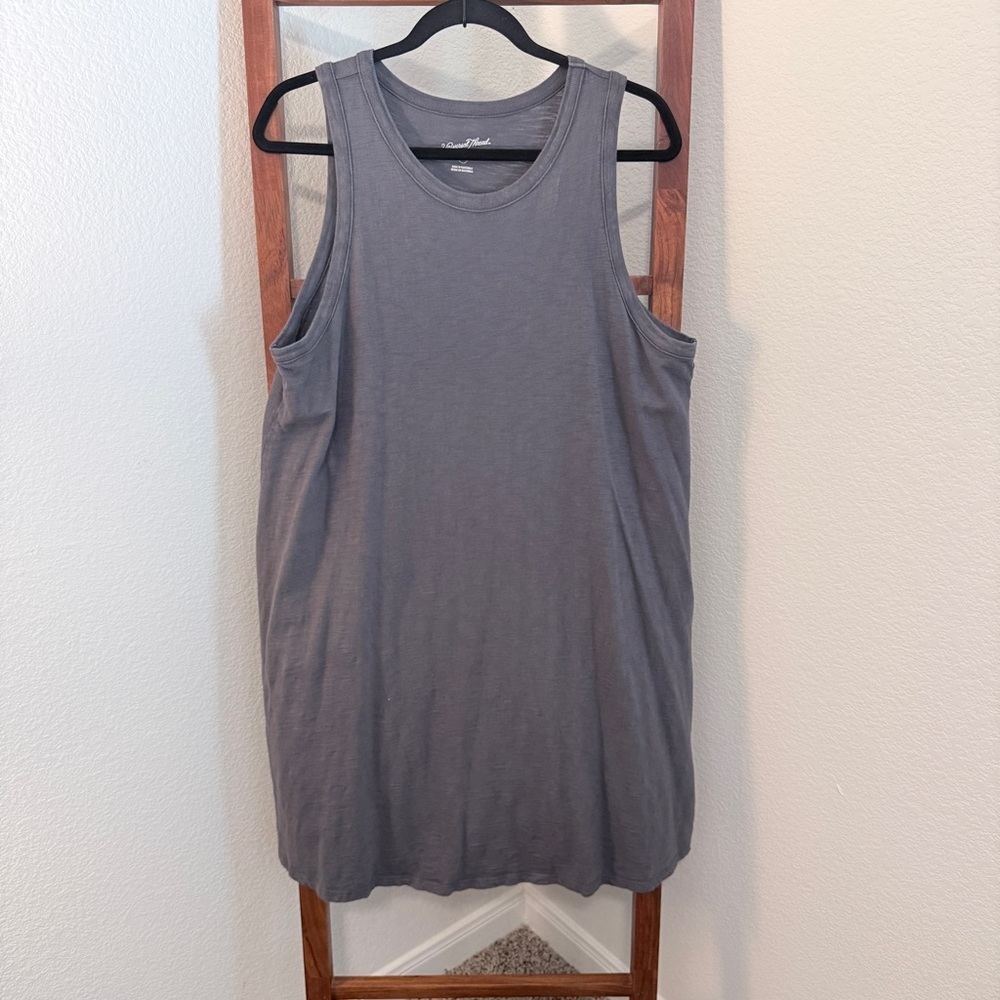 Universal Thread Charcoal Cotton Sleeveless Mini Tank Dress Size Large